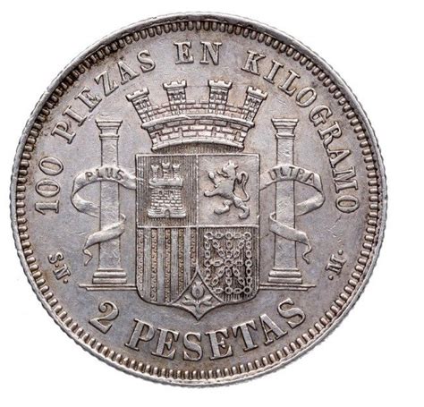 Spain Gobierno Provisional 2 Pesetas 1869 69 SNM Catawiki