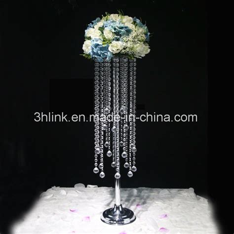 Acrylic Centerpieces Tall Crystal Candle Holder/Acrylic Crystal Table ...