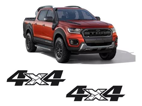 Par Adesivo Lateral Caçamba 4x4 Ford Ranger Storm 2020 2021