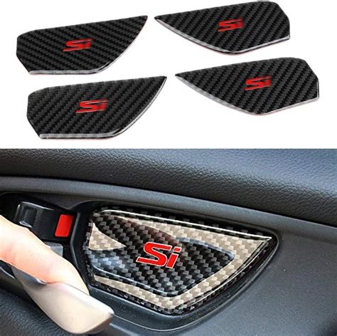 Amazon Duoles Real Carbon Fiber Inner Door Handle Bowl Cover Trim