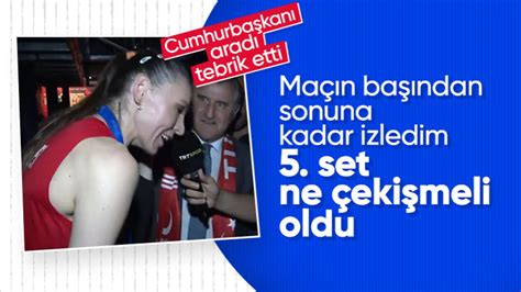 Cumhurbaşkanı Erdoğan A Milli Kadın Voleybol Takımı nı tebrik etti