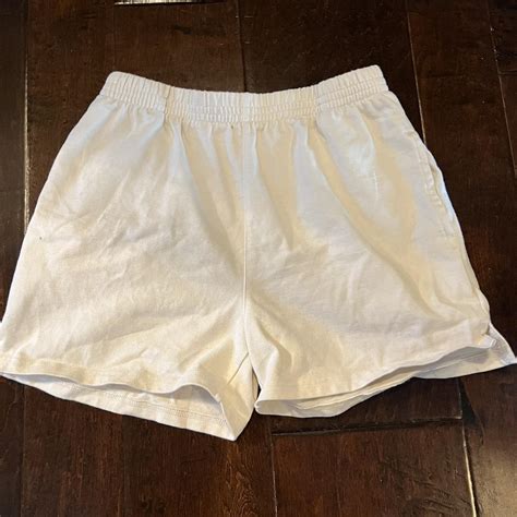 Brandy Melville Women S Cream And Tan Shorts Depop