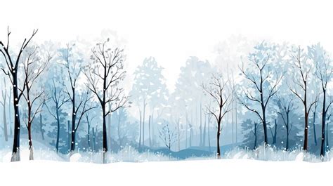 Premium AI Image | winter forest background isolated on white background