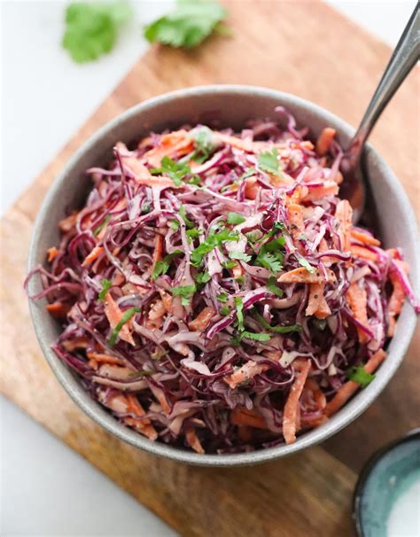 Purple Cabbage and Carrot Slaw - Cook At Home Mom