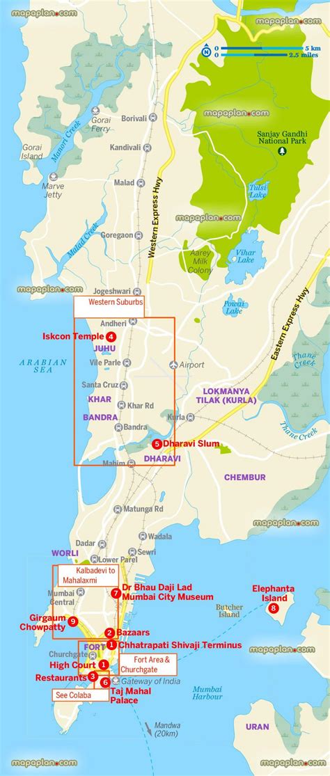 Physical Map Of Mumbai