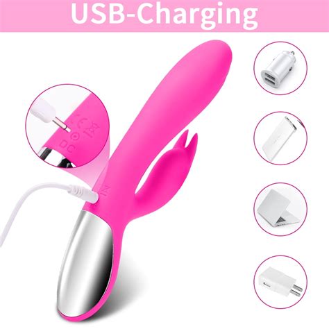 Dual Vibrating Massager Cordless Vibrator Silicone With 10 Powerful