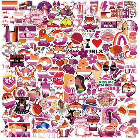 Amazon 200 PCS MEPLUM Pride Lesbian Stickers Pack For Lesbian