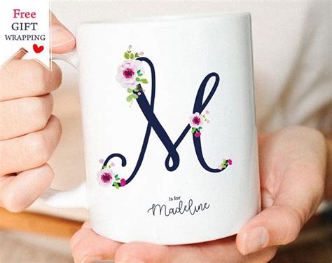 Monogram Mug Initial Mug Letter Mug Gift Mug Name Mug Custom Name