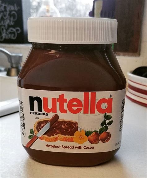 hazelnut spread nutella bottle