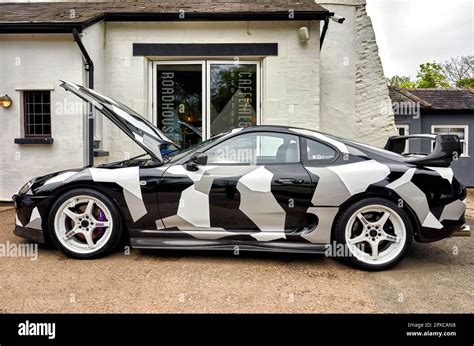 toyota supra side view  res stock photography  images alamy