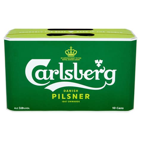 Carlsberg Pilsner Lager Beer 10 X 568ml Pint Cans Beer Iceland Foods