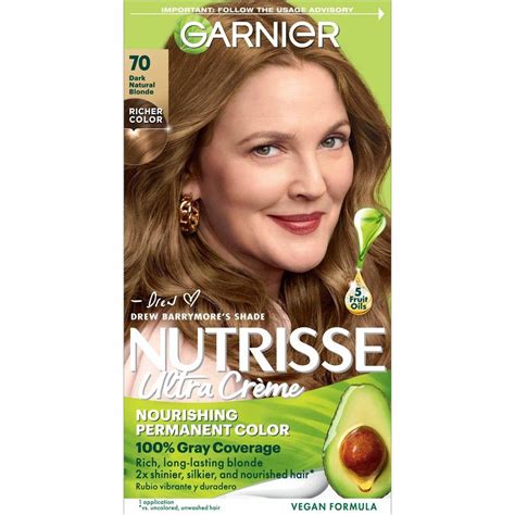 Garnier Nutrisse Nourishing Permanent Hair Color Creme 70 Dark Natural Blonde Dark Blonde