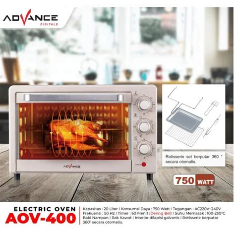 ADVANCE AOV 400 Oven Listrik Kapasitas 20 Liter Rotisserie 750watt