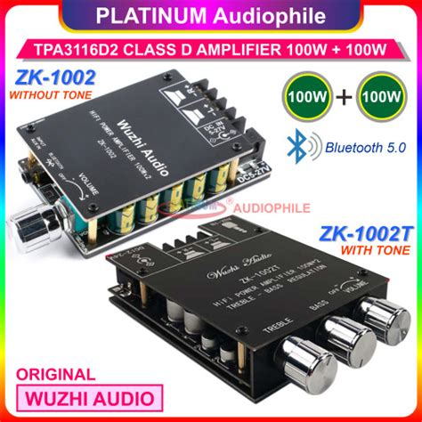 Jual Bluetooth 5 0 Stereo Class D Amplifier 2X 100W TPA3116D2 ZK 1002T