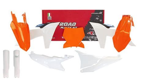 Racetech Full Plastik Kit Oem Orange Weiß Ktm Sx Sxf 125 150 250