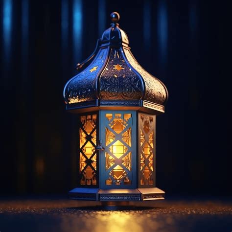 Premium Ai Image Fanous Ramadan Lantern Glowing Arabian Folk