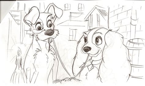 Lady And The Tramp Sketch1 By Malici0us On Deviantart