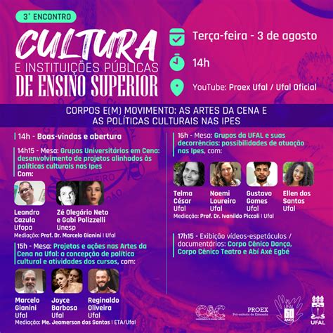 Ufal promove 3º Encontro Cultura e Instituições Públicas de Ensino