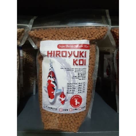 Jual Repack 1 Kg Termurah Pakan Ikan Koi Hiroyuki Super Bulky Color