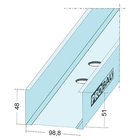 PROBAU Wandprofil CW Maxi LxBxH 3000x98 8x51 Mm