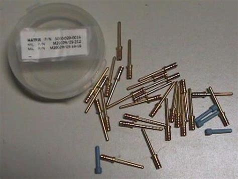 Gold Mil Spec Matrix M3902929 212 And 29 16 16 Aircraft Connector Pins