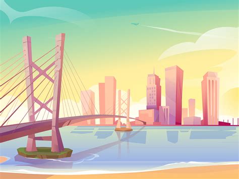 Bridge Background Cartoon by Cartoons.co on Dribbble