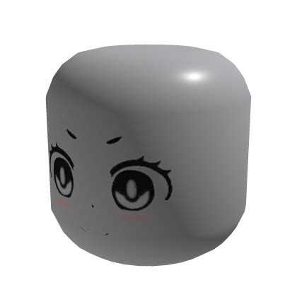 Solid Grey Eyed Anime Face Roblox