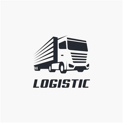 Logistik Lkw Logo Design Premium Vektor