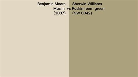 Benjamin Moore Muslin Vs Sherwin Williams Ruskin Room Green Sw