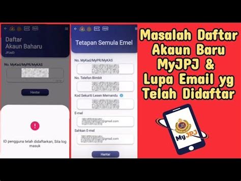 Masalah Daftar Akaun Baru Myjpj Id Pengguna Telah Daftar And Lupa