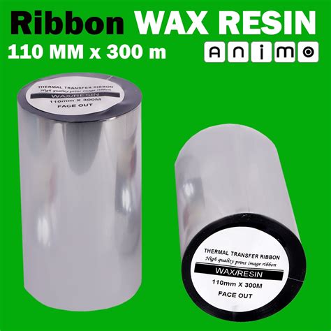 Jual Ribbon Barcode Wax Resin Mm X M X Meter Ribbon