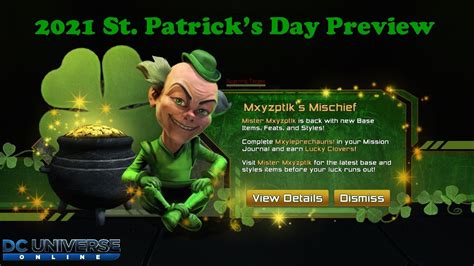 Dcuo St Patricks Day Seasonal 2021 Preview New Styles And Base Items