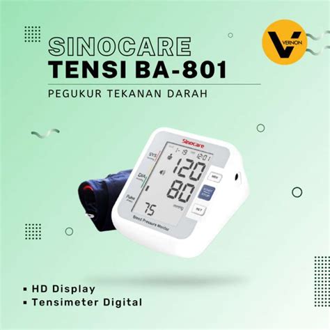 Jual Sinocare Ba801 Tensi Darah Digital Tensimeter Alat Cek Tekanan