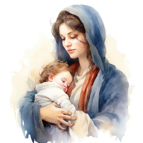 Premium AI Image | Watercolor painting of Mary Mother of Jesus Christ