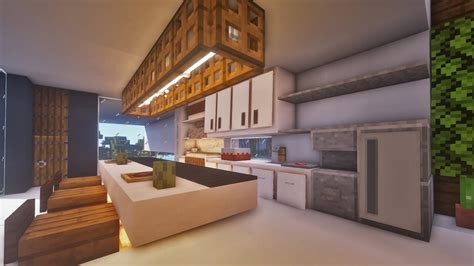 Minecraft : Modern Kitchen : Kitchen design - YouTube