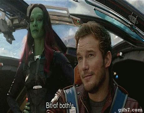 GIFS7: Star-Lord Peter Quill Bit of Both GIF