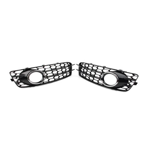 Front Bumper Honeycomb Mesh Fog Light Grille Cover For Audi A3 8P S