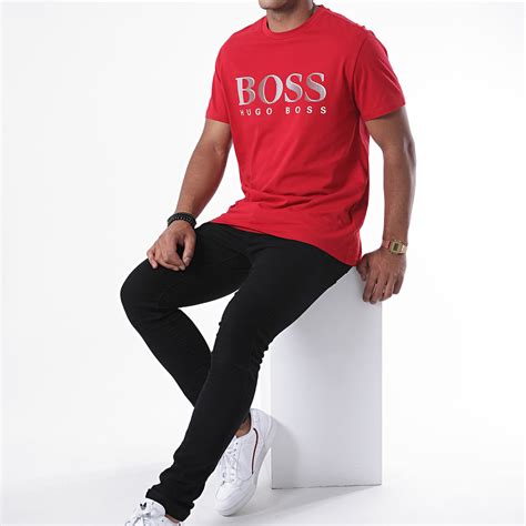 BOSS Tee Shirt 50407774 Rouge LaBoutiqueOfficielle