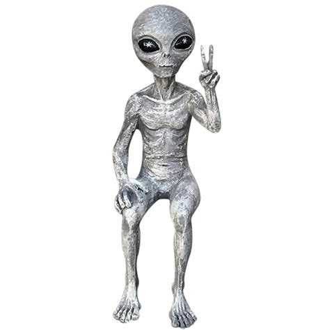 Opperiaya Outdoor Alien Statue Art Outer Space Decoration Sitting