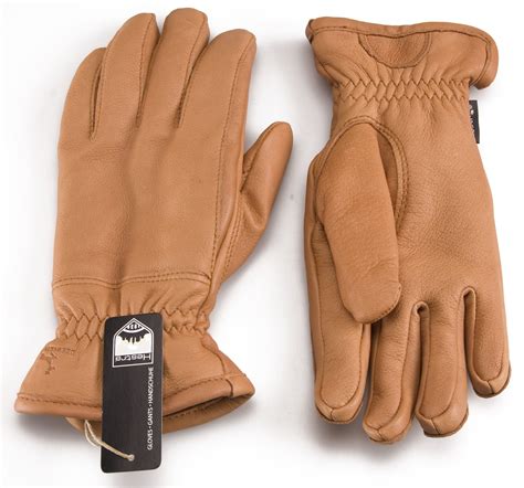 Hestra Premium Mens Deer Skin Leather Gloves Fleece Lined Gents