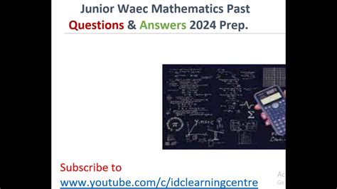 Bece Mathematics Questions Answers Youtube