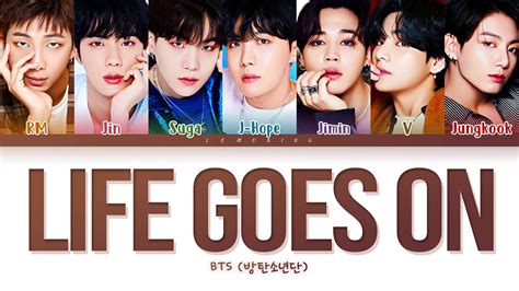 Bts Life Goes On Lyrics 방탄소년단 Life Goes On 가사 Color Coded Lyrics Han