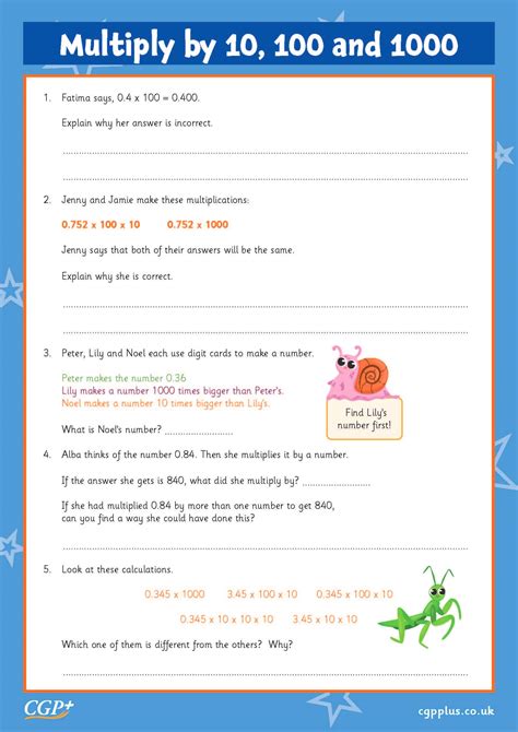 Multiply Decimals By And Problem Solving Year Cgp Plus