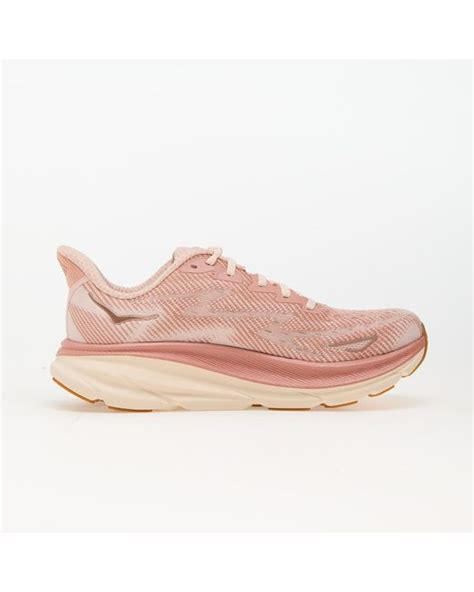 Hoka One One W Clifton 9 Sandstone Cream In Pink Lyst