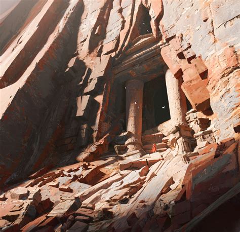 Artstation Cliff Temple