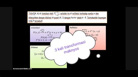 Transformasi Geometri Translasi Refleksi Dilatasi Youtube