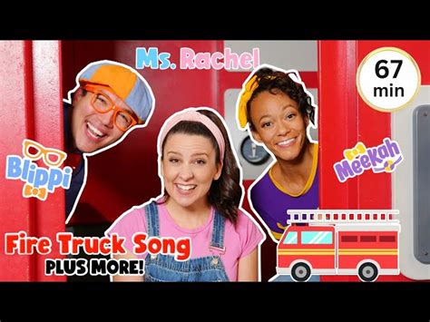 Fire Truck Song with Ms Rachel and Blippi + More Nursery Rhymes & Kids ...