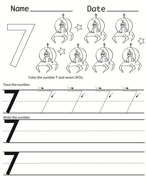 Free Number 7 Worksheets To Print 101 Activity