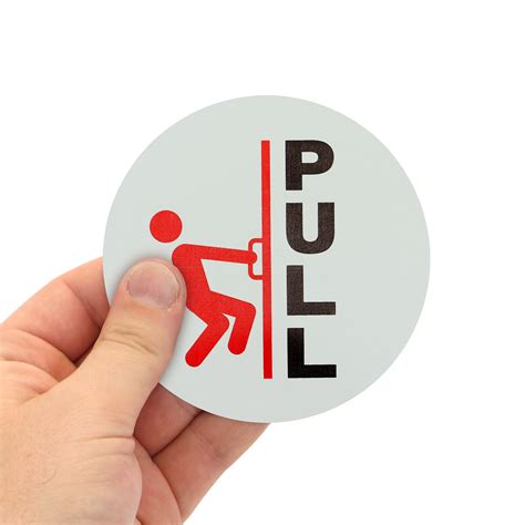 2 Sided Pull Push Glass Decal Signs Sku Lb 2148