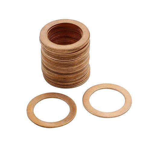 Amazon X AUTOHAUX 30 Pcs 20mm Inner Diameter Copper Washers Flat